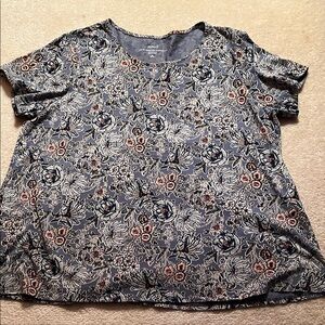 J Jill XLP Floral Blue Women's Top